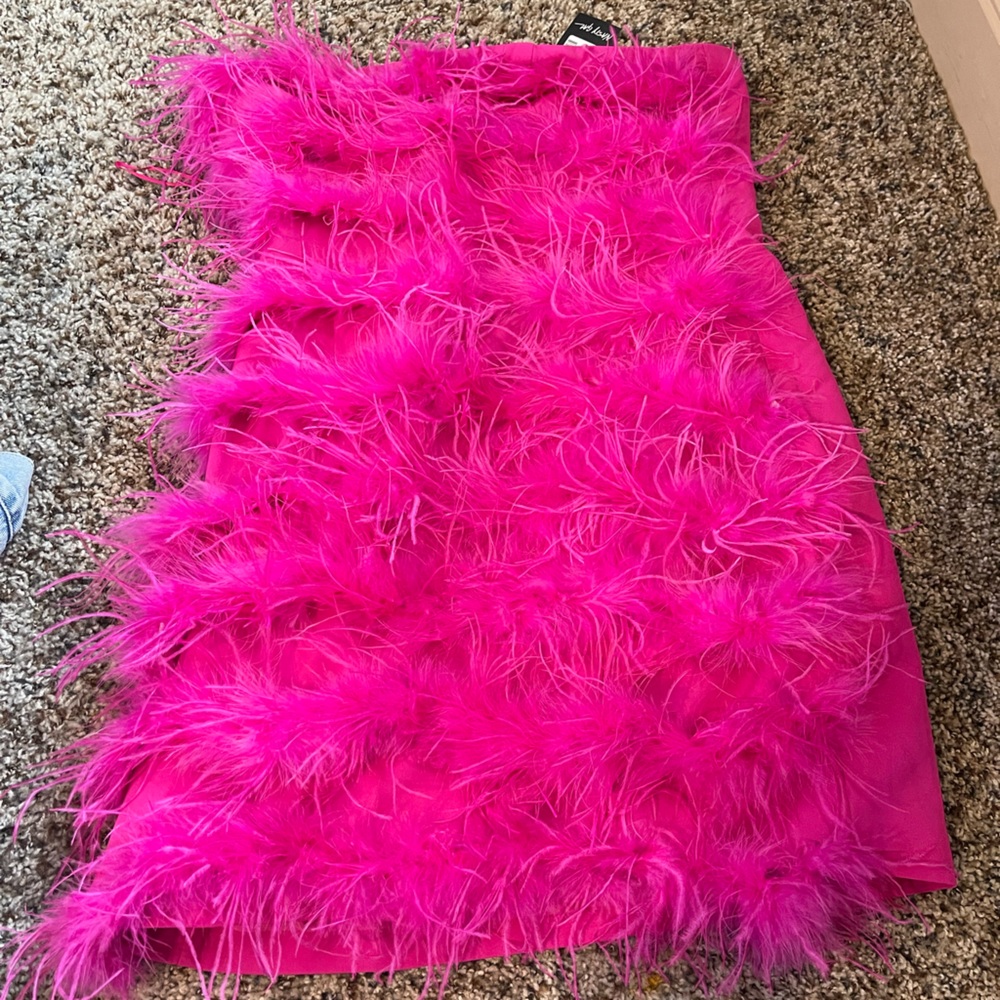 Women boa dress strapless never worn